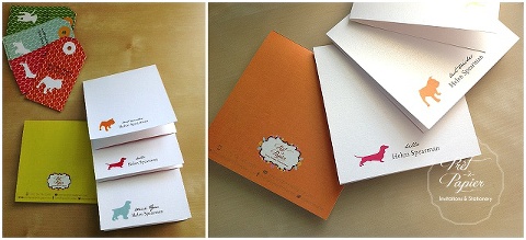 Dog lover's personalised gift tags, notecards and stickers