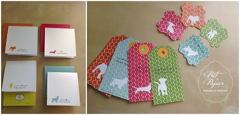 Dog lover's personalised gift tags, notecards and stickers